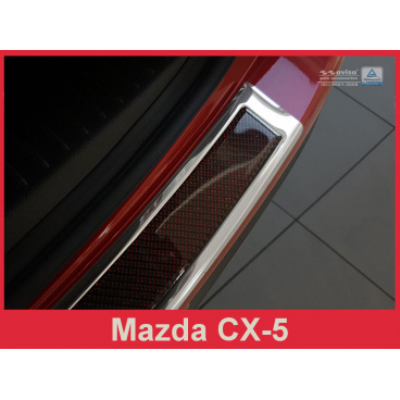 Carbonabdeckung - Schwellerschutz für die hintere Stoßstange Mazda CX-5 2014-17 Carbonabdeckung - Schwellerschutz für die hintere Stoßstange Mazda CX-5 2014-17