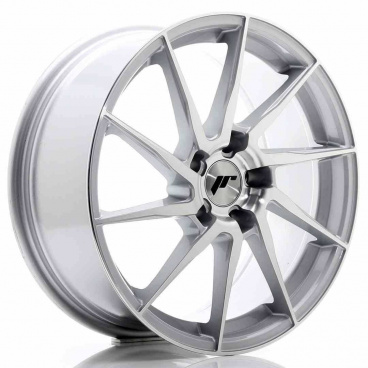 JR Wheels JR36 18x8 ET35 5x120 Silber gebürstete Frontseite JR Wheels JR36 18x8 ET35 5x120 Silber gebürstete Frontseite