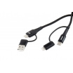 Multikabel USB C-USB C iOs USB A FullLINK 1m UC-15