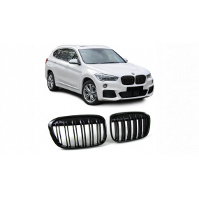 BMW X1 F48 Grill Einzelne Rippe Glänzend Schwarz BMW X1 F48 Grill Einzelne Rippe Glänzend Schwarz