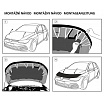 Schwarzer Schutzüberzug für die Vorderseite der Motorhaube für VW Tiguan II 2016–23