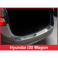 Edelstahlabdeckung - Schwellenschutz für die hintere Stoßstange Hyundai i30 Wagon 2012-16
