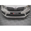Spoiler unter der vorderen Stoßstange ver.1 für Skoda Octavia III RS Facelift Mk3, schwarz glänzender ABS-Kunststoff