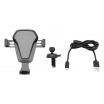 Telefonhalter LUKE-V kabelloses Laden 10W Silber