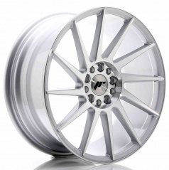 JR Wheels JR22 18x8,5 ET40 5x112/114 Silber Polierte Frontseite