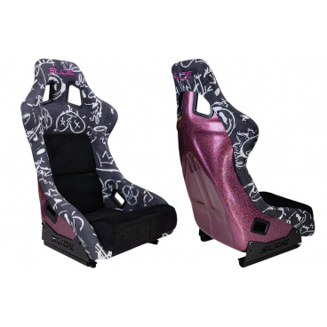 Sportstuhl SLIDE KS2 Premium Schwarz & Spray Graffity Velur Pink Glitter Sportstuhl SLIDE KS2 Premium Schwarz & Spray Graffity Velur Pink Glitter