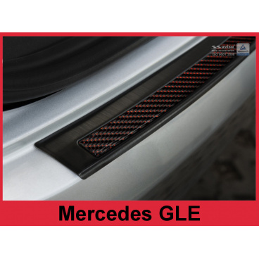 Carbon-Abdeckung – Schwellenschutz für die hintere Stoßstange Mercedes GLE 2015-19