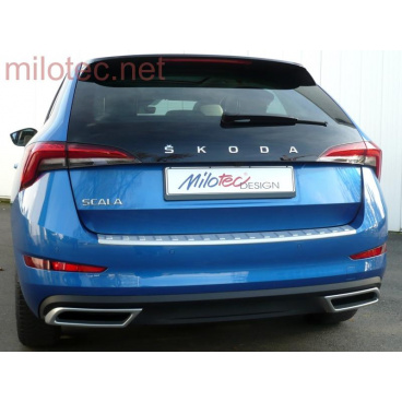 Dummy-Auspuffblenden, Alu-Bürste, Škoda Scala Dummy-Auspuffblenden, Alu-Bürste, Škoda Scala