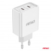 Netzladegerät 2xUSB-C 40W Quick Charge 230V AMiO-03892