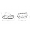 Endstück des Schalldämpfers 210x80mm Eingang 140x85mm Mercedes A45 S600 Poliert Set