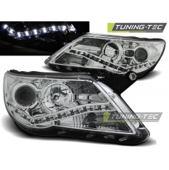 VW TIGUAN 2007-11 FRONT CLEAR LIGHTS DAYLIGHT LED CHROME