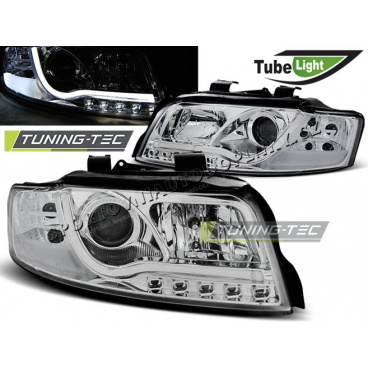 AUDI A4 10.2000-10.2004 FRONT-KLARE LED-RÖHRSTOFFLEUCHTEN CHROM