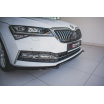 Spoiler unter der vorderen Stoßstange ver.1 für Skoda Superb Mk3 FL Facelift, Maxton Design (glänzend schwarzer ABS-Kunststoff)