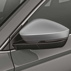 Original dekorative silberne Spiegelabdeckungen Skoda KodiaQ, Karoq