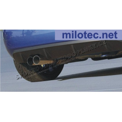 Endschalldämpfer mit rundem Ende 2x76 mm, Edelstahl, Škoda Fabia II. RS Kombi 1.4 TSI