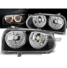 VW GOLF 3 09.1991-08.1997 Angel Eyes schwarze klare Frontscheinwerfer