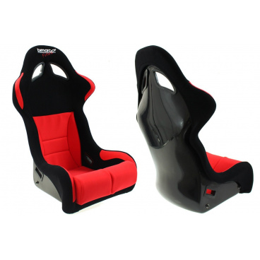 Sportliche Hartschale Bimarco Futura rot/schwarz FIA-Homologation