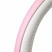 Lederlenkradbezug weiß-rosa 38-39 cm