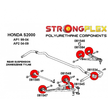 Honda S2000 2005-09 StrongFlex Silentblock-Baugruppe für Hinterachse, nur 14 Stück Honda S2000 2005-09 StrongFlex Silentblock-Baugruppe für Hinterachse, nur 14 Stück