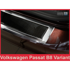Carbon-Abdeckung – Schwellenschutz für die hintere Stoßstange Volkswagen Passat B8 2014+