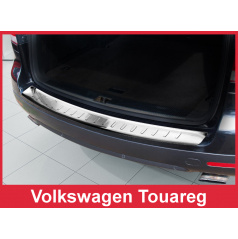 Edelstahlabdeckung - Schwellenschutz für die hintere Stoßstange Volkswagen Touareg 2007-10
