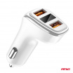 Autoladegerät 2x USB-A + Batterietester 3.1A 12/24V AMiO-03887