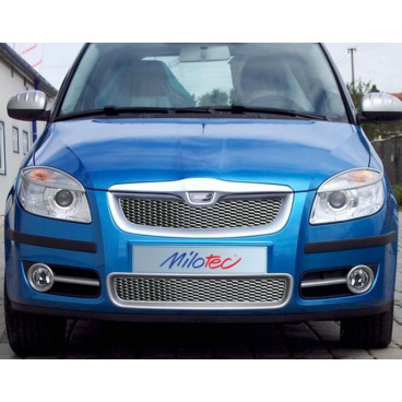 Stoßstangengitter, Edelstahl, Škoda Roomster / Fabia II Stoßstangengitter, Edelstahl, Škoda Roomster / Fabia II