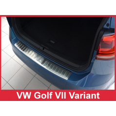 Edelstahlabdeckung - Schwellenschutz für die hintere Stoßstange Volkswagen Golf VII Kombi 2012-16