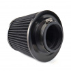 Kegelförmiger Luftfilter schwarz + 3 Adapter
