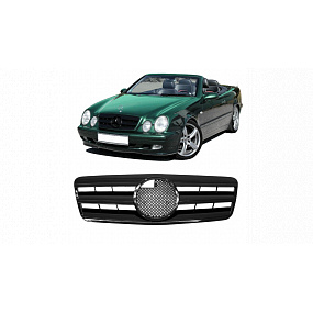 Grill Mercedes-Benz CLK C208 A208 Glänzend Schwarz