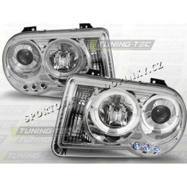 CHRYSLER 300C 2005–10 KLARES VORDERE LICHT ANGEL EYES CHROM CHRYSLER 300C 2005–10 KLARES VORDERE LICHT ANGEL EYES CHROM