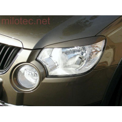 Milotec-Scheinwerferabdeckungen (Wolken) – ABS schwarz, Škoda Yeti 09/2009 –