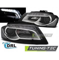 Audi A3 8P 2008-12 klare Frontleuchten TRU DRL schwarz