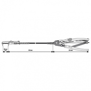 Selbstsichernde Schlauchklemmenzange mit 53-mm-Kabel Selbstsichernde Schlauchklemmenzange mit 53-mm-Kabel
