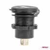 Wasserdichte Ladegerät mit Schalter, digitalem Voltmeter ROTE LED-Anzeige USB + USB C QC3.0 12/24V AMiO-04225