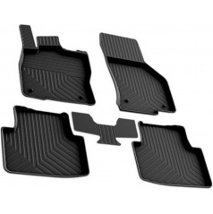 Gummiset 4D präziser Autoteppiche für Škoda Kamiq inklusive Abdeckung des hinteren mittleren Teils