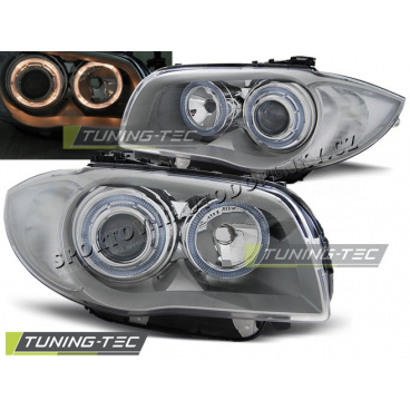 BMW 1 E87/E81 2004–2007 vordere, klare Lichter, Chrom