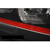 VW Golf 7 11.2012- Klare Frontleuchten U-Type Schwarz mit Red Line GTI-Look