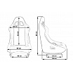 Sporthartschale A1 RACING RACE PLUS aus schwarzem Velours