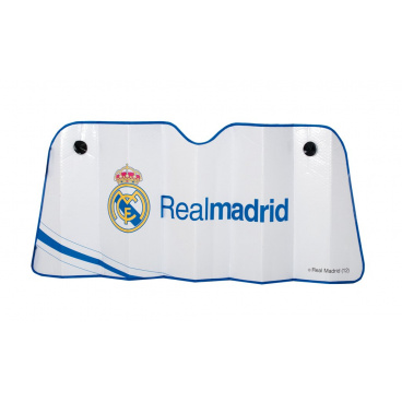 Sonnenblende unter der Windschutzscheibe mit REAL MADRID-Logo 145x70 cm