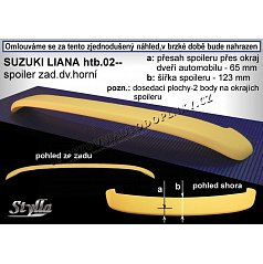 Heckspoiler für Suzuki Liana HTB (02+). obere Tür