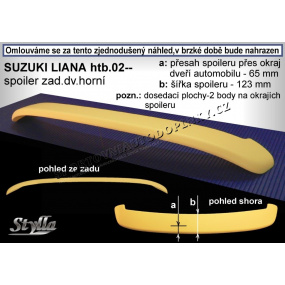 Heckspoiler für Suzuki Liana HTB (02+). obere Tür