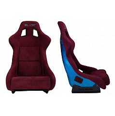 Sportstuhl SLIDE KS2 Premium Dunkellila Velours & Meeresblau Glitzer