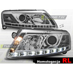 AUDI A6 (C6) 2004–08 KLARES FRONTLICHT, TAGESLICHT, LED-CHROM – RL-HOMOLOGATION
