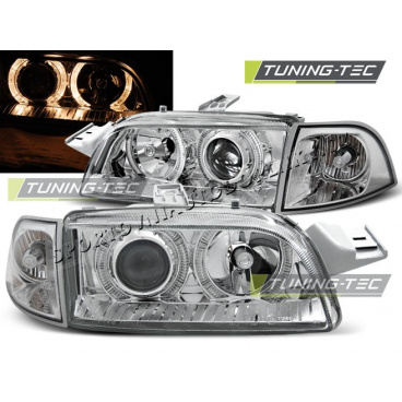 FIAT PUNTO 1 11.1993-09.1999 Angel Eyes Chrom-Frontscheinwerfer, klar