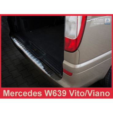 Edelstahlabdeckung zum Schutz der Schwelle der hinteren Stoßstange Mercedes Vito, Viano W 639 2003-14