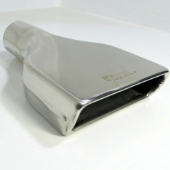 Sportliches Edelstahl-Endrohr oval I