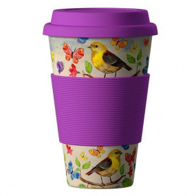 Termohrnek Bamboo Cup - Birds 400 ml