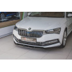 Spoiler unter der vorderen Stoßstange ver.2 für Skoda Superb Mk3 FL Facelift, Maxton Design (glänzend schwarzer ABS-Kunststoff)