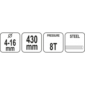Zange hydraulisch für Spaltarm. Drähte 4-16mm